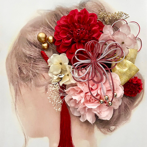 送料無料】愛らしい髪飾り ～振袖 着物 成人式 卒業式 七五三 結婚式