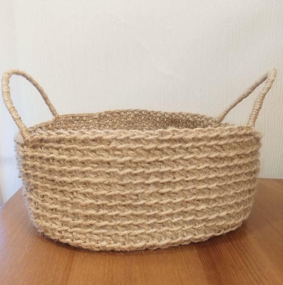 サイズオーダー】果物かご＊パンかご＊麻ひも編み＊収納インテリア  