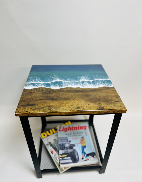 サイドテーブル Lサイズフィーゼ 西海岸テーブル ベッドサイドテーブル ベッドテーブル ナイトテーブルヴィンテージ風 11枚目の画像