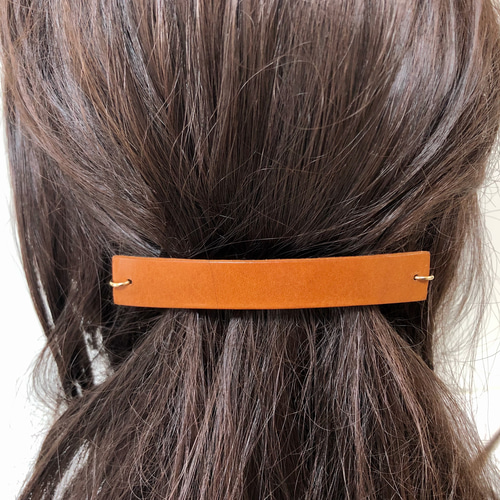 お革なバレッタ② 大人のレザーのバレッタ バレッタ North Little Nest 通販