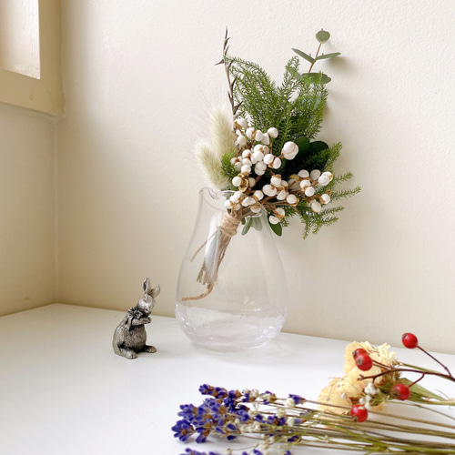 White & Green ナチュラル お正月飾り2Wayでスワッグにも ナンキンハゼ