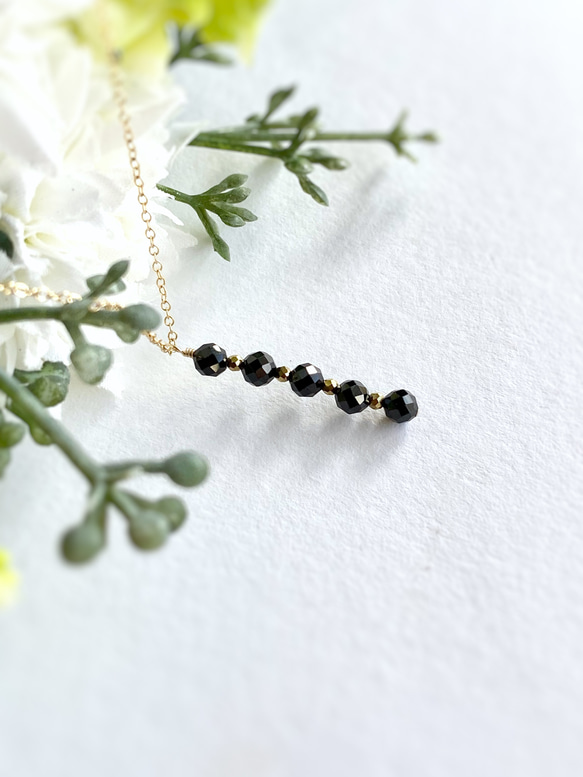 ブラックスピネル ネックレス ４ｍｍ６４面カット ブラックスピネル ネックレス メンズ 4mm 最高級 ダイヤモンド