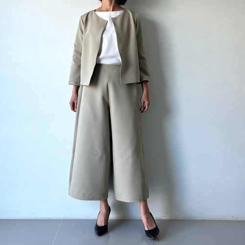 ハイウエストパンツスーツ パンツとジャケット 入学式 フォーマル