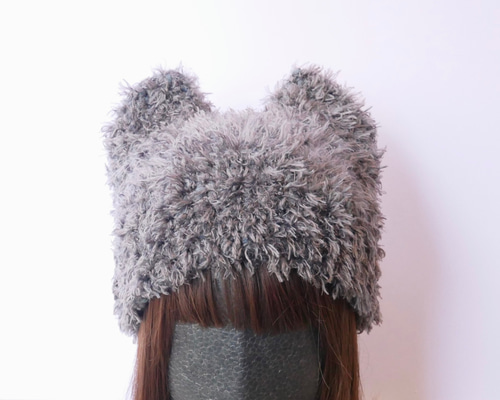 専用♪ 猫耳⭐︎ニット帽　ショートファー　黒５枚 1ca7f29d694e76e532960c16544f49