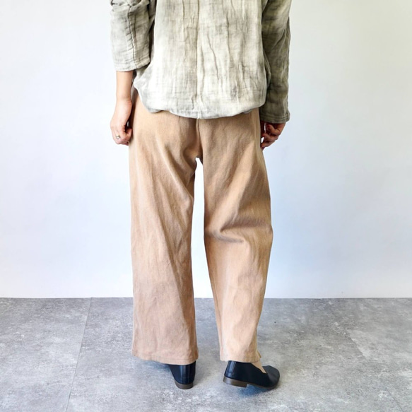 【福袋】華夫格衛衣/本色+針織闊腿褲/棕色 第15張的照片