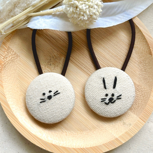 キャラクター刺繍 ホワイトヘアゴム 動物ヘアゴム】 刺繍ヘアゴム アザラシ ヘアゴム -sigmul- 通販