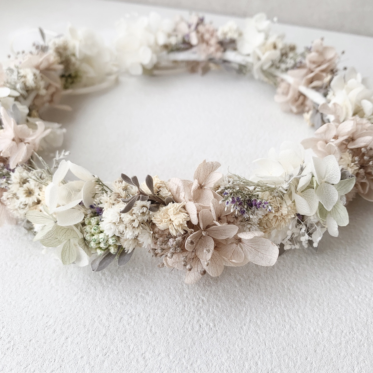 紫陽花と小花のオーバルリース （Dry - Jardin de Violettes (Page 1)） 