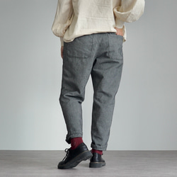 【福袋】單刺子條紋沙魯爾褲/灰色+高領衛衣/黑色 第16張的照片