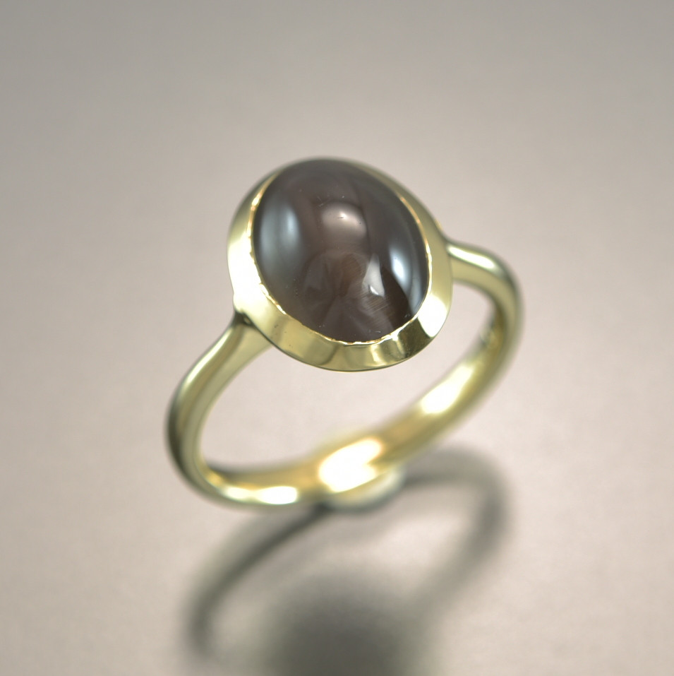 【40％SALE 】k18YG / SillimaniteCatseye Ring【プリメイロ】Ｈ034071A