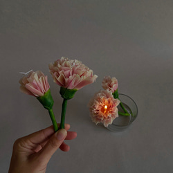 フラワーキャンドル "carnation" 2枚目の画像