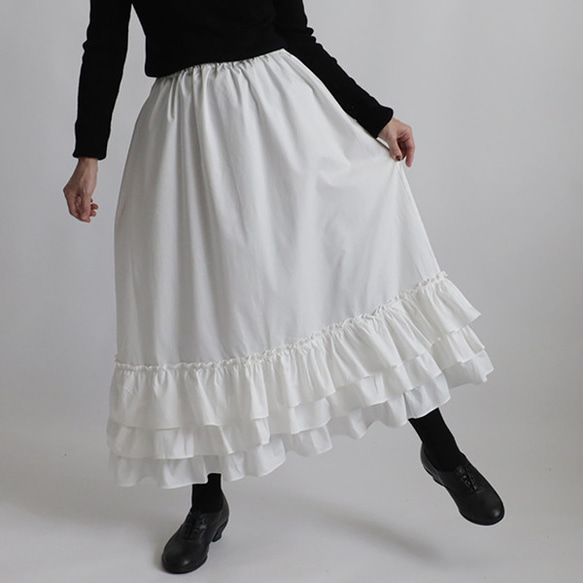 100%正規品 春ウララSALE ラスト1 83cm裾フリル ギャザー ロング フラメンコ