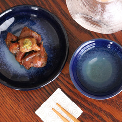 小石原燒 小石原燒 青金石釉 酒杯 清酒杯 Ochoko Maruta 窯 Ota Gohaya 陶器餐具 maruta-033 第2張的照片