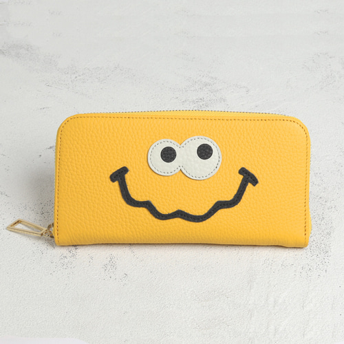 アルベロベロ　キャラクター刺繍 イエロー長財布 アルベロベロ キャラクター刺繍 イエロー長財布