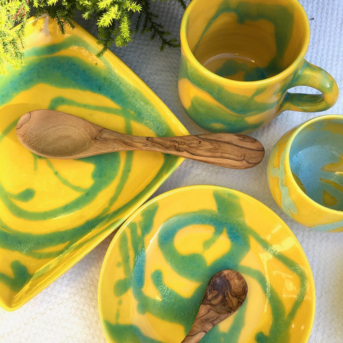 マグカップ カラフル地中海陶器 洋食器 さわやかな色の組み合わせ New