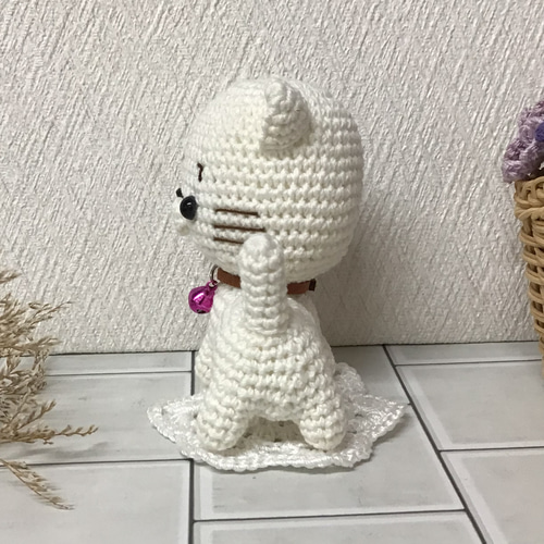 ☆白いねこちゃん☆ あみぐるみ 編みぐるみ あみぐるみ くりちゃん