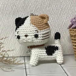 ☆三毛猫 ハチワレねこちゃん☆ あみぐるみ 編みぐるみ