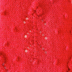 犬服　手編みセーター　赤　胴回り40cm 4枚目の画像