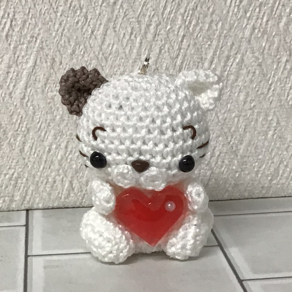 あみぐるみ　ねこ　もりりん様ご予約ちゃんこ ☆ホワイト ねこちゃん☆ ちびちゃん 編みぐるみ あみぐるみ