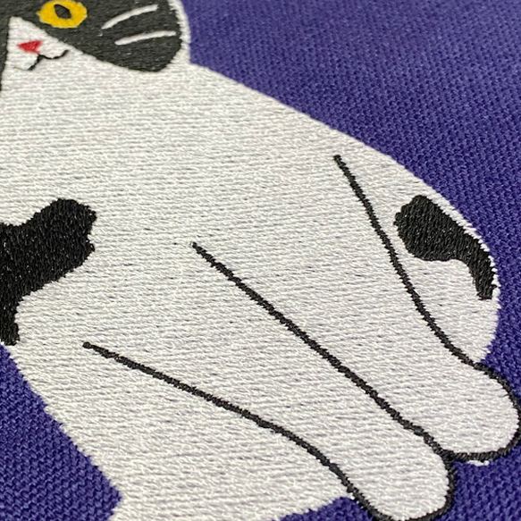 Sitting Hachiware Cat 刺繡帆布棉質手提袋/環保袋 [免運費] 第3張的照片