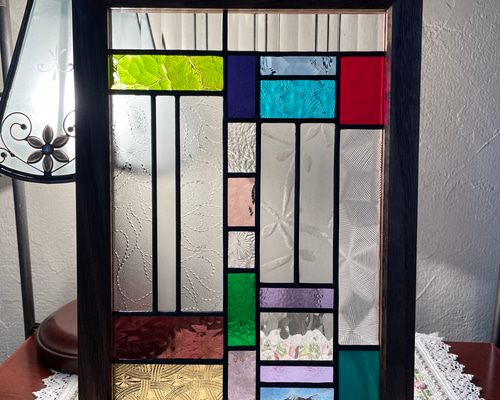 ステンドグラス パネル 昭和レトロ ガラス引き戸 その他インテリア雑貨
