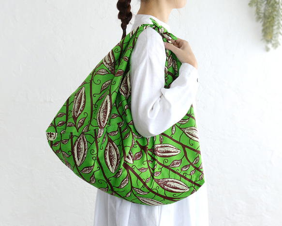 Alin Azuma Bag L 65cm Eco Bag with African Batik Azuma Bag Gusse 第1張的照片