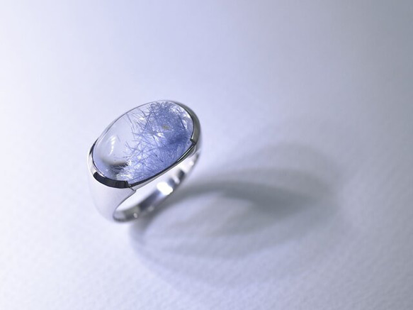 Dumortierite in Quartz_11.64ct pt950 【sala/サラ】 1枚目の画像