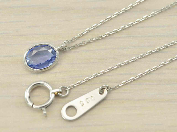 Blue Sapphire_0.65ct/Pt900 Necklace【Petalo/ペタロ】 2枚目の画像