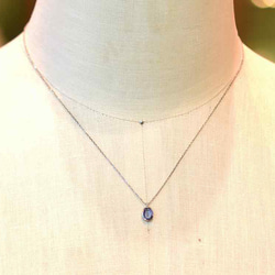 Blue Sapphire_0.65ct/Pt900 Necklace【Petalo/ペタロ】 3枚目の画像