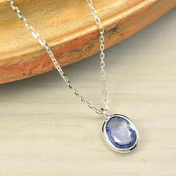 Blue Sapphire_0.65ct/Pt900 Necklace【Petalo/ペタロ】 1枚目の画像