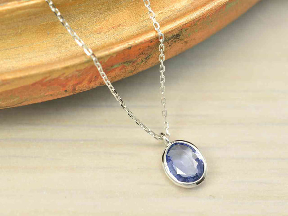 Blue Sapphire_0.65ct/Pt900 Necklace【Petalo/ペタロ】 1枚目の画像