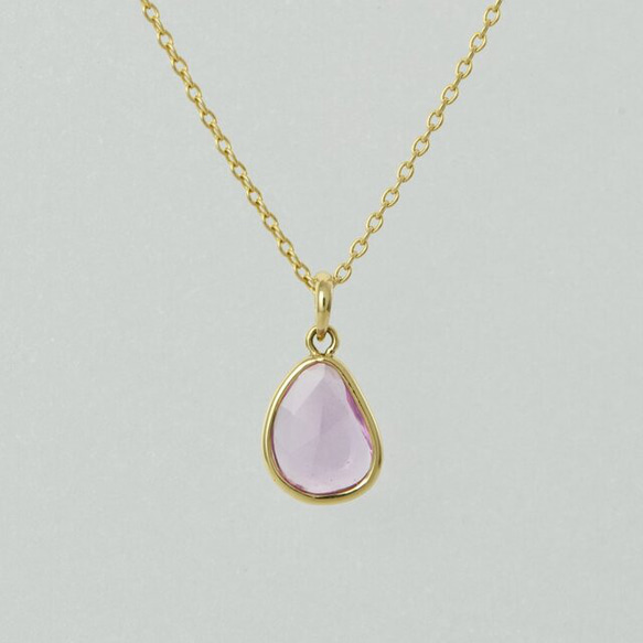 Sapphire（Noheat）_0.47ct / k18YG Necklace【Petalo/ペタロ】 3枚目の画像