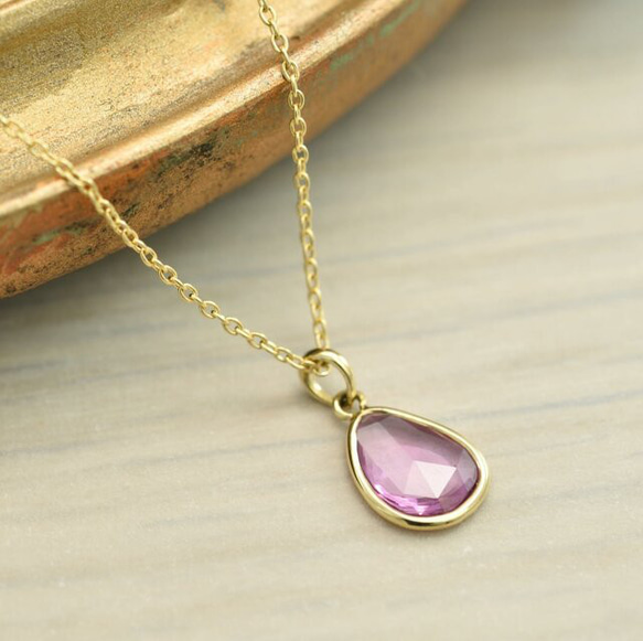 Sapphire（Noheat）_0.47ct / k18YG Necklace【Petalo/ペタロ】 1枚目の画像