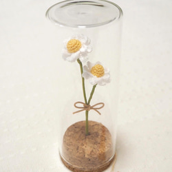 クローバーと白詰草 ガラスボトルフラワー 一輪挿し・花瓶・花器