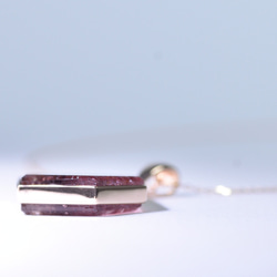 Red Geothite in Amethyst Quartz_19.50ct/k18PG Necklace 4枚目の画像