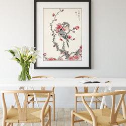 【NO.426】梅とシロガシラの日本画アートポスター☆お正月和柄和室インテリア和モダン玄関A2A1B5B4B3B2B1 10枚目の画像
