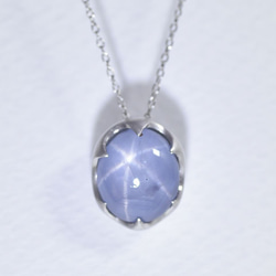 Star Sapphire_4.87ct Pt900 Necklace 【Cupola/クーポラ】 1枚目の画像