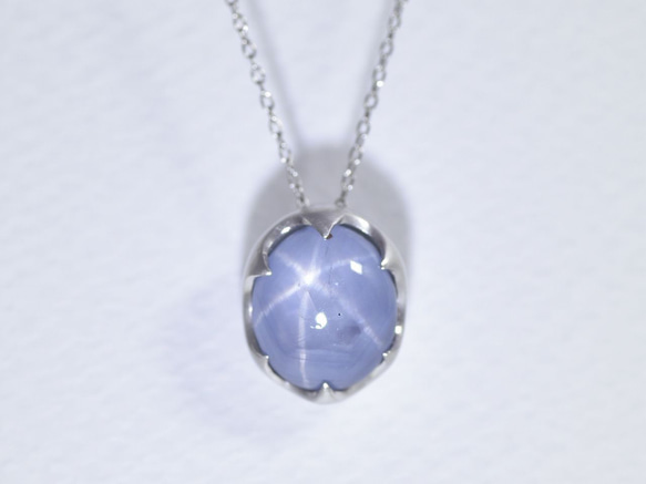 Star Sapphire_4.87ct Pt900 Necklace 【Cupola/クーポラ】 1枚目の画像