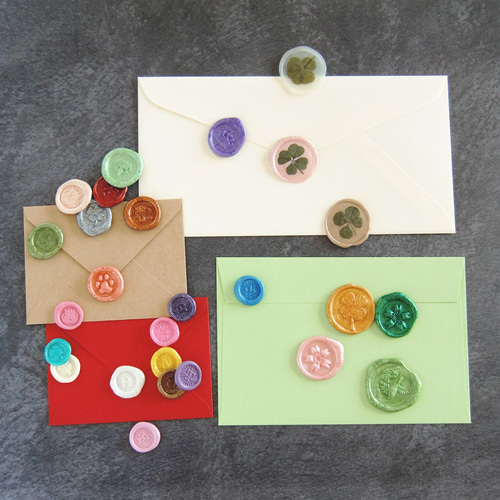 6枚】 シーリングスタンプ（封蝋）シール（25mmスタンプ使用/シール約