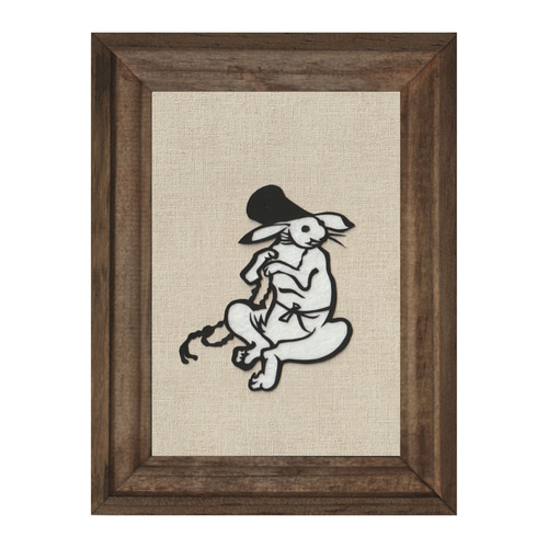 【2024年】お歳暮ギフト 切り絵「鳥獣戯画のうさぎ」C 切り絵 伊勢屋 通販 15148799 フォトフレーム