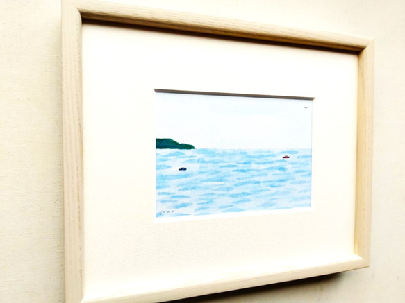 原画「おだやかな海/Calm sea」 ※木製額縁入り 4枚目の画像