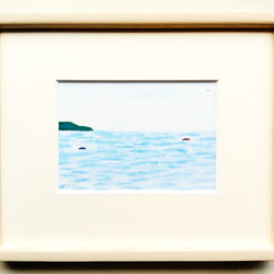 原画「おだやかな海/Calm sea」 ※木製額縁入り 1枚目の画像