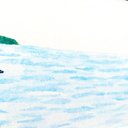 原画「おだやかな海/Calm sea」 ※木製額縁入り 6枚目の画像