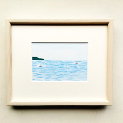 原画「おだやかな海/Calm sea」 ※木製額縁入り 2枚目の画像
