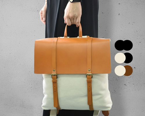 MahL+81 FlapRucksack 本革 帆布 キャンバス フラップリュック バック