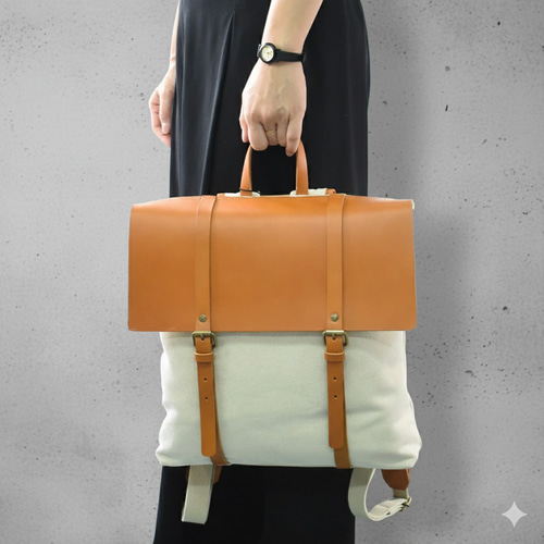 MahL+81 FlapRucksack 本革 帆布 キャンバス フラップリュック バック