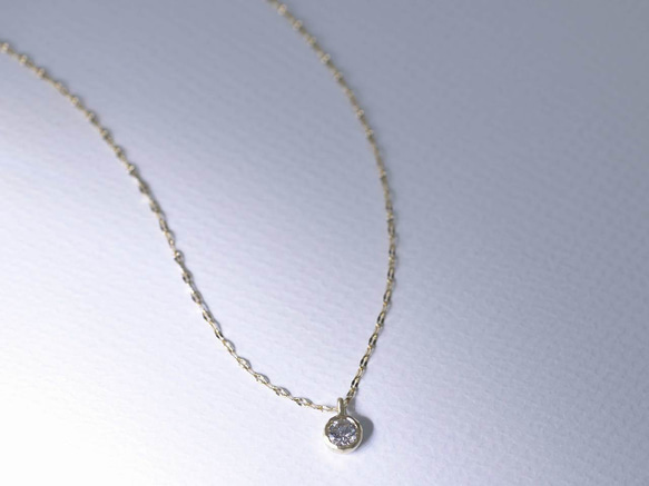 Diamond_0.24ct/K18YG Necklace 【miniera/ミニエーラ】 1枚目の画像