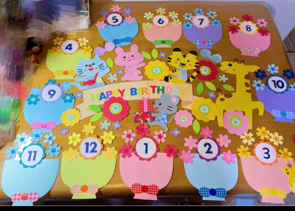 お誕生日壁面クラフト 壁面【お誕生日】保育園 - papercraft Non | minne byGMOペパボ 国内