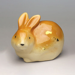 2023年干支「楽入窯製 野兎 置物」 楽焼 手描き 卯 うさぎ 正月 その他