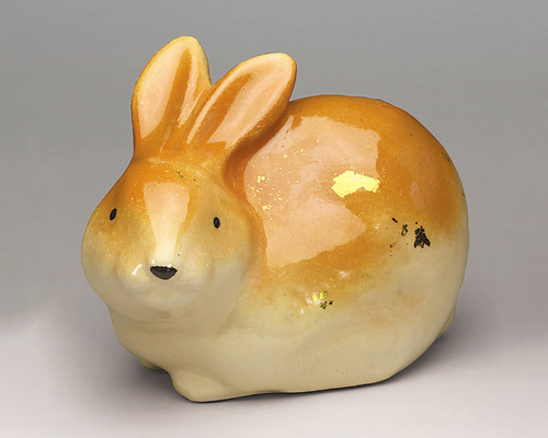 【美品】箕面焼　松田箕山作　干支　十二支　兎　卯　置物 94304adbfe9ca85ac5f7e1e88815ec