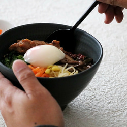 小石原燒 Koishiwara 燒飛機碗 15 厘米丸田窯 Ota Gohaya 陶器餐具器皿白釉黑釉全 2 色 maruta- 第10張的照片
